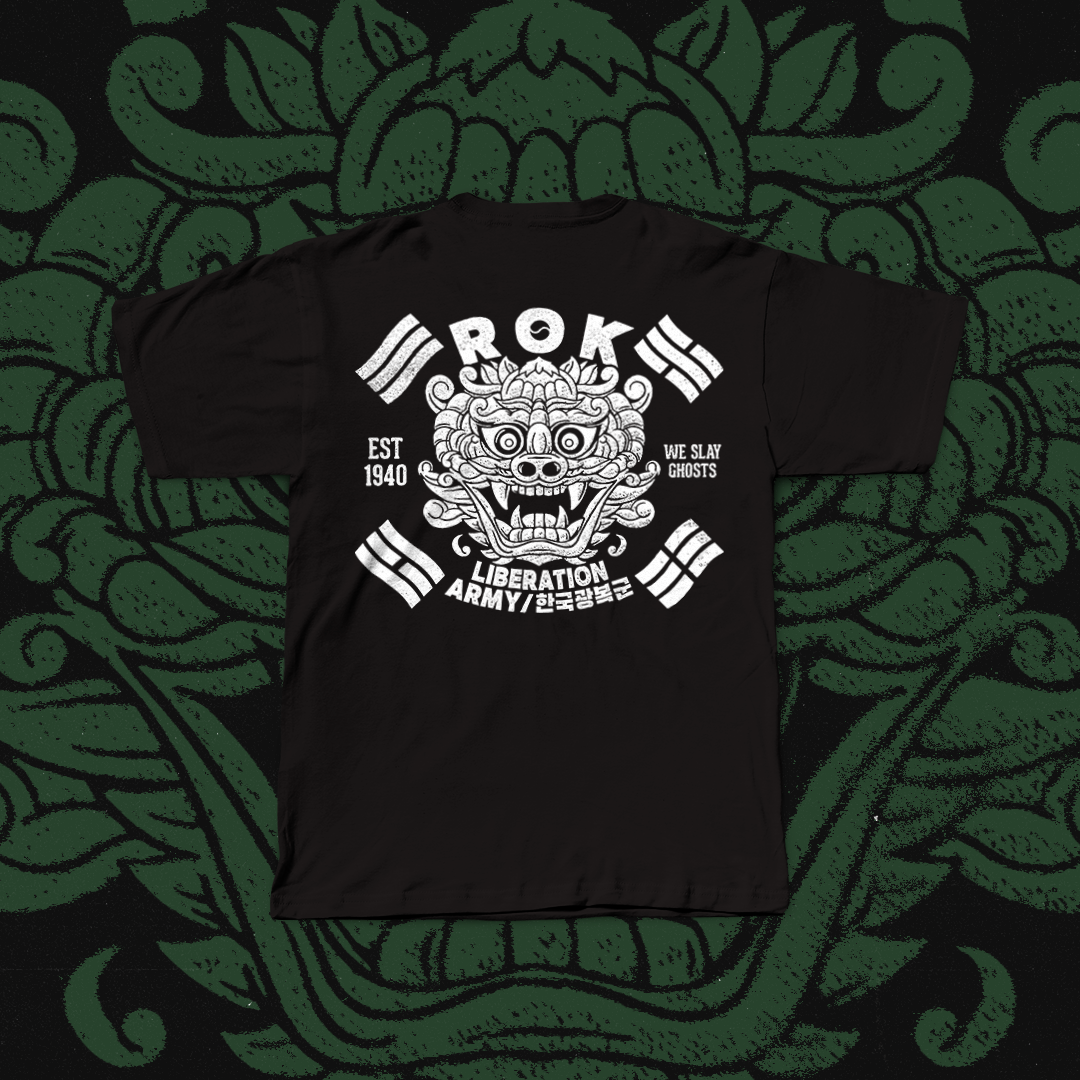 ROK LIBERATION ARMY TEE_BLACK & WHITE