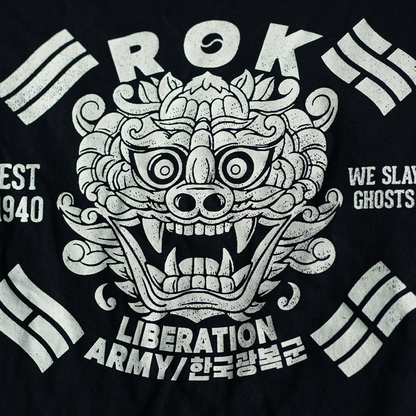 ROK LIBERATION ARMY TEE_BLACK & WHITE